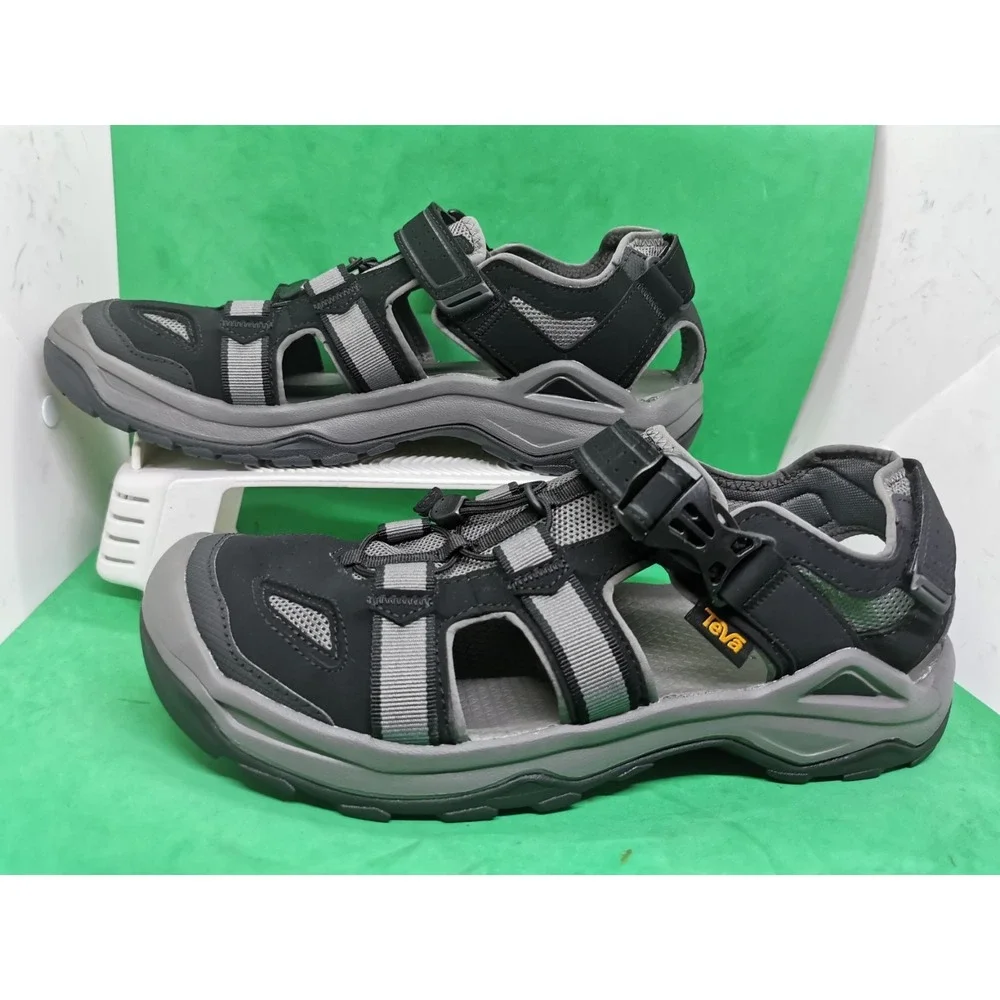 TEVA OMNIUM 2 BLACK STRAP TRAIL HIKING SPORT MEN'S SANDALS SIZE US 13